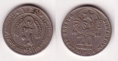 20 Quguiya Kupfer Nickel Münze Mauretanien Mauritanie 1995 (111255)