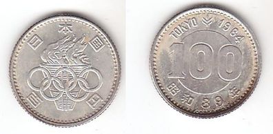 100 Yen Silber Münze Japan Olympiade Tokio 1964 (111789)