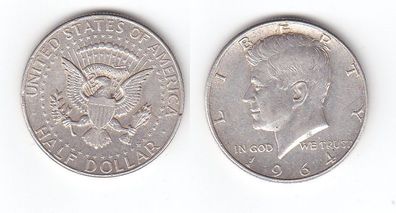 1/2 Dollar Silber Münze USA John F. Kennedy 1964 (111533)