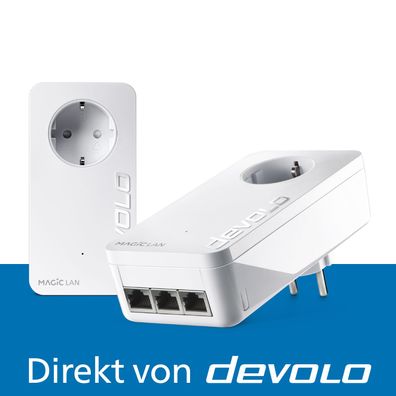 devolo Magic 2 LAN triple Powerline 3x Gigabit LAN Port 2x Adapter