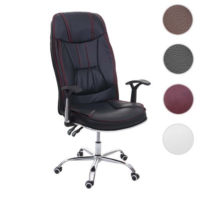 Bürostuhl HWC-F14, Schreibtischstuhl Chefsessel Drehstuhl, 150kg belastbar Kunstleder