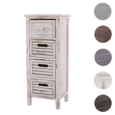 Kommode T18, Schubladenschrank Schrank, 4 Schubladen, 74x30x25cm Shabby-Look Vintage