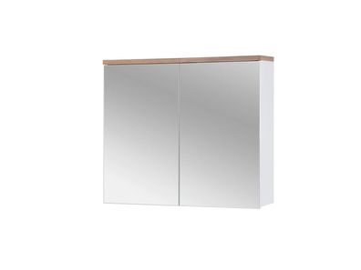 Spiegelschrank Wandschrank Badezimmerschrank mit Spiegel 80 cm Regal Bad Möbel