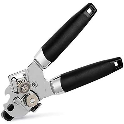 Can opener, 3-in-1 manual can opener safety stainless steel can opener and lid opene