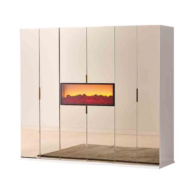 Beiger Schlafzimmer Kleiderschrank Designer Garderobe Edle Holzschränke