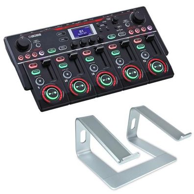 Boss RC-505 MK II Loop Station mit Laptopständer Silberfarben