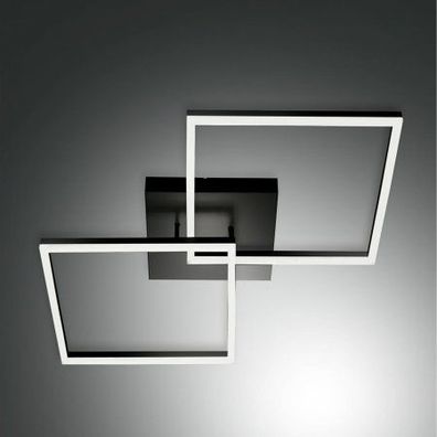 Fabas Luce 3394-65-101 LED Deckenleuchte Bard 65x65cm Schwarz 3000K dimmbar
