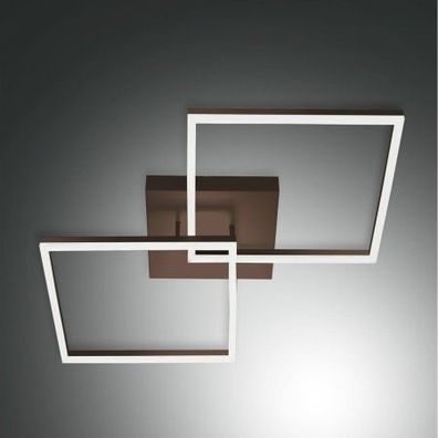 Fabas Luce 3394-65-361 LED Deckenleuchte Bard 65x65cm Rostbraun 3000K dimmbar