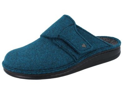 FINN Comfort Tirol Damen Clogs Hausschuhe blau petrol turquoise Wollfilz