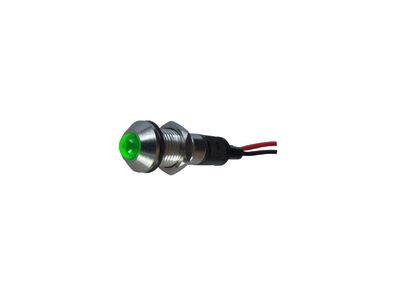 LED Signalleuchte 12V AC/DC grün mit Kabel