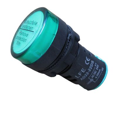 Signalleuchte LED 22mm 24V AC/DC GRÜN (Kontrolleuchte/Signallampe/Warnlampe)