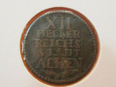 Altdeutschland Reichsstadt AACHEN 12 Heller 1797 GS Adler