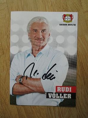 Bayer 04 Leverkusen Saison 14/15 Rudi Völler - handsigniertes Autogramm!!!