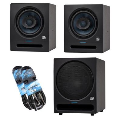 Presonus Studio-Monitor Eris Pro 8 1 Paar mit Subwoofer und 2x Kabel