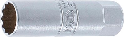 Zündkerzen-Einsatz Zwölfkant | Antrieb Innenvierkant 10 mm (3/8") | SW 14 mm BGS