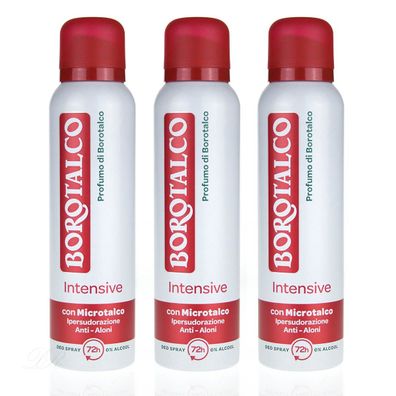 Borotalco Roberts Intensive Deodorant mit Micro-talk 3x 150 ml ohne Alkohol