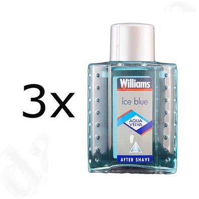 AQUA VELVA Ice blue by Williams After Shave 3x 100 ml