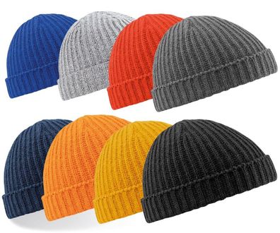 Fischermütze Herren Mütze Beanie Strickmütze Trawler Dogger Kürze