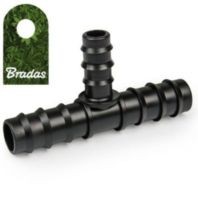 Zubehör für Tropfschlauch T-Stück 2x16mm 1x12mm Erweiterungsstück Bradas 7348