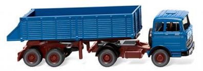 Wiking 067709 - 1/87 Hinterkippersattelzug (MB) azurblau NEU/OVP