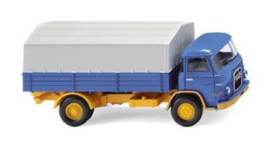 Wiking 041102 - Pritschen-Lkw MAN 415 - blau/gelb H0 (1:87) NEU/OVP