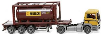 Wiking 053604 - 1/87 Tankcontainersattelzug 20´(MAN TGS Euro 6) "Bertschi" - NEU/OVP