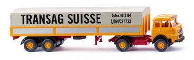 Wiking 051503 - 1/87 Pritschensattelzug (Krupp 806) "Transag Suisse" - NEU/OVP