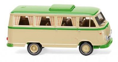 Wiking 027044 - Borgward Campingbus B611, elfenbeinbeige/gelbgrün H= (1:87) NEU/OVP