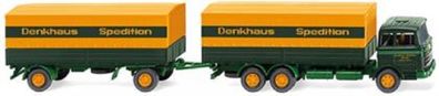 Wiking 045601 - Pritschenhängerzug (MB 2223) "Sped. Denkhaus (1:87) NEU/OVP