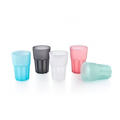 Kunststoff Becher 480ml - GLASSY CUP wiederverwendbar Cocktail/Caipi Design