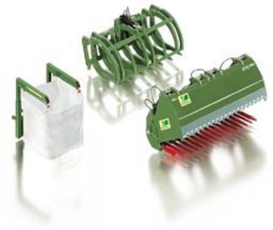 Wiking 077384 - 1/32 Frontlader Werkzeuge Set B Bressel & Lade grün - NEU/OVP