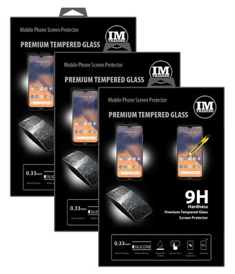 cofi1453 3X Panzer Schutz Glas 9H Tempered Glass Display Schutz Folie Display