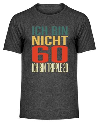 ICH BIN NICHT 60 ICH BIN Tripple 20 - Herren Melange Shirt