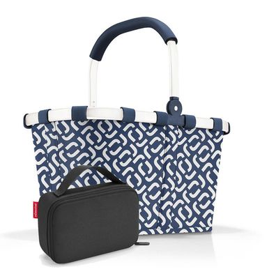 reisenthel Set aus carrybag BK, thermocase OY SBKOY, frame signature navy + b