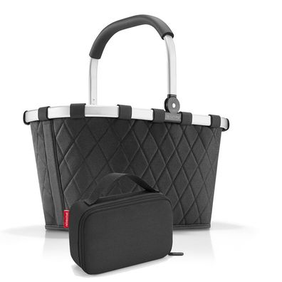 reisenthel Set aus carrybag BK, thermocase OY SBKOY, rhombus black, Unisex