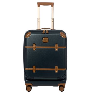 BRICS Trolley 55 cm mit Vortasche / USB Anschluss BBG38312, blue/tan, Unisex