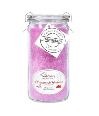 Candle Factory Mini-Jumbo Duftkerze im Weckglas, Pfingstrose-Himbeere, 307-135 1 St