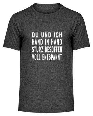 Du und ich Hand in Hand - Herren Melange Shirt