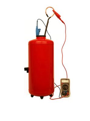 Prüfgerät für Behälterinnenbeschichtung von Schaum- u. Wasserfeuerlöschern