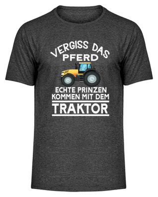 Vergiss das pferd echte Prinzen kommen - Herren Melange Shirt