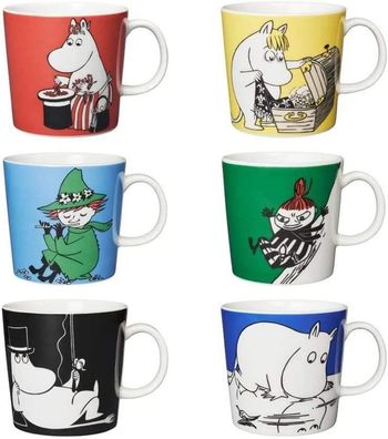 Moomin minimug set 6 pcs 1st classics 1028335