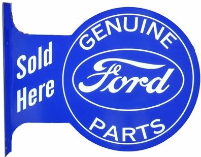 Retro US FORD Genuine Parts Reklameschild beidseitig bedruckt