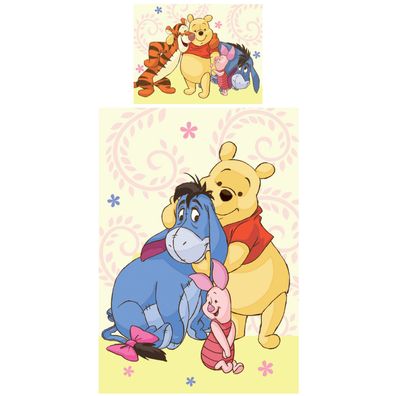 Winnie the Pooh Baby / Kleinkind Bettwäsche Freunde 100% Baumwolle Linon / Renforcé