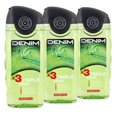 DENIM MUSK triple Vigor duschgel 3x 250ml