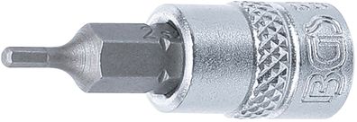 Bit-Einsatz | Antrieb Innenvierkant 6,3 mm (1/4") | Innensechskant 2 mm BGS