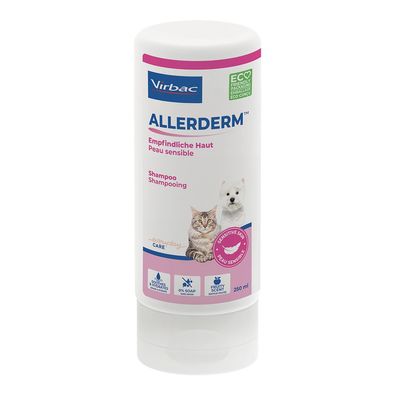 Virbac Allerderm Shampoo für empfindliche Haut 250 ml für Hunde und Katzen