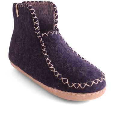 egos copenhagen Filz Hausschuh Boot Comfy aus Schafwolle Blue