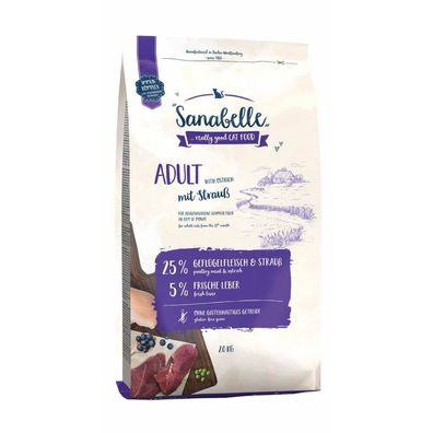 Sanabelle Katzen Trockenfutter Alleinfutter Adult Strauß