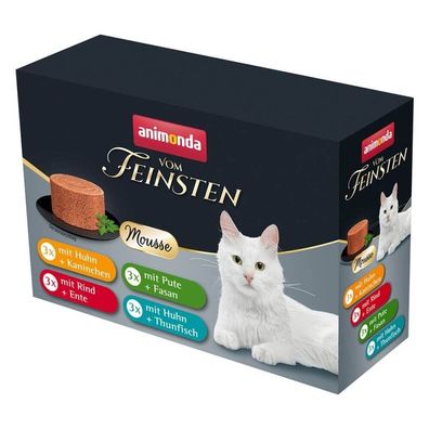 Animonda Katzenfutter Nassfutter Vom Feinsten Mousse Adult Mixpaket 12 x 85 g