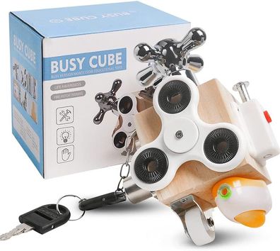 Busy Cube for Kids Busy Board Baby Travel Toy Educational Toy for Baby Learning Life